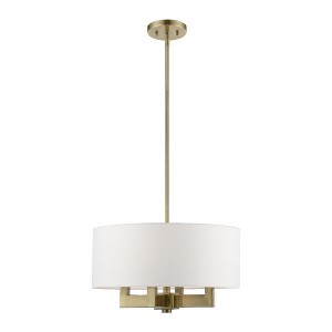 Livex Lighting Cresthaven 4 - Light Chandelier in  Antique Brass - 1 of 1