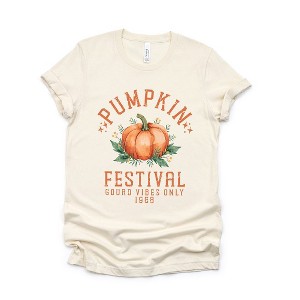 Simply Sage Market Women's Pumpkin Gourd Vibes Only Short Sleeve Graphic Tee - 1 of 4
