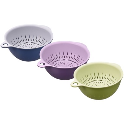 Tupperware Bowl Strainer Set 3pc Purple 