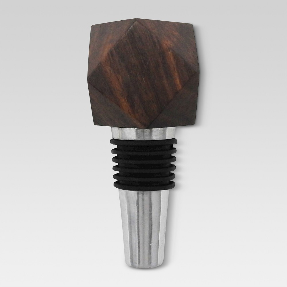 Bottle Stopper Aluminum/Wood - Threshold™ pack of 2