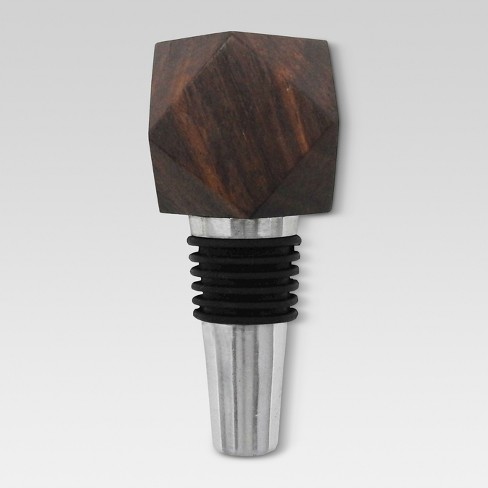 Bottle Stopper Aluminum/Wood - Threshold™ - image 1 of 1