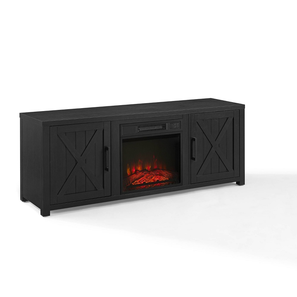 Photos - Mount/Stand Crosley 58" Gordon Low Profile TV Stand for TVs up to 65" with Fireplace Black - C 
