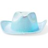 Zodaca Light Blue Holographic Metallic Space Cowboy Hat Party Favors Halloween Costume - 4 of 4