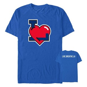 Men's NEFF Live. Breathe. LA Fire Large Heart T-Shirt - 1 of 3