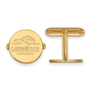 Black Bow Jewelry 14k Yellow Gold Longwood Lancers NCAA Cuff Links - 1 of 3