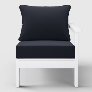 WestinTrends  Avalon Outdoor Patio HDPE Right Arm Facing Sectional Corner Club Chair with Patio Cushions - 1 of 4