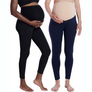 Women's Essential Stretch Secret Fit Over the Belly Maternity Leggings | Motherhood Maternity - 1 of 4