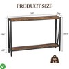 Small Entryway Table 43" Narrow Console Table w/ Shelves 2-Tier Entryway Table - 2 of 4