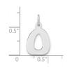 Black Bow Jewelry Sterling Silver, Kate Collection, Bubble Block Initial O Pendant - 4 of 4