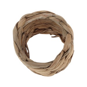 Unique Bargains Napkin Rings Cylindrical Woven Cattail Brown 1 Pc - 1 of 3