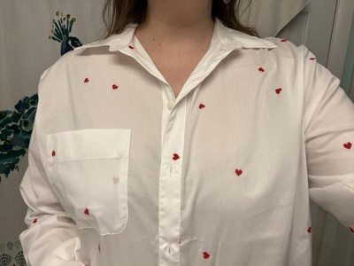 Women's Slim Fit Boyfriend Tailored Long Sleeve Button-down Shirt - A New  Day™ Black Xl : Target