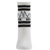 Memoi Women's New York Skyline Double Stripe Anklet Sock White 9-11 - 2 of 4