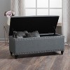 NicBex Modern 42" Storage Bench Wood Accent Stools with Cushioned Top and Nailhead Trims for Bedroom and Entryway - 3 of 4