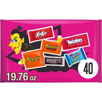 HERSHEY'S Chocolate and Sweets Assorted Halloween Candy Snack Size - 19.76oz/40pc
