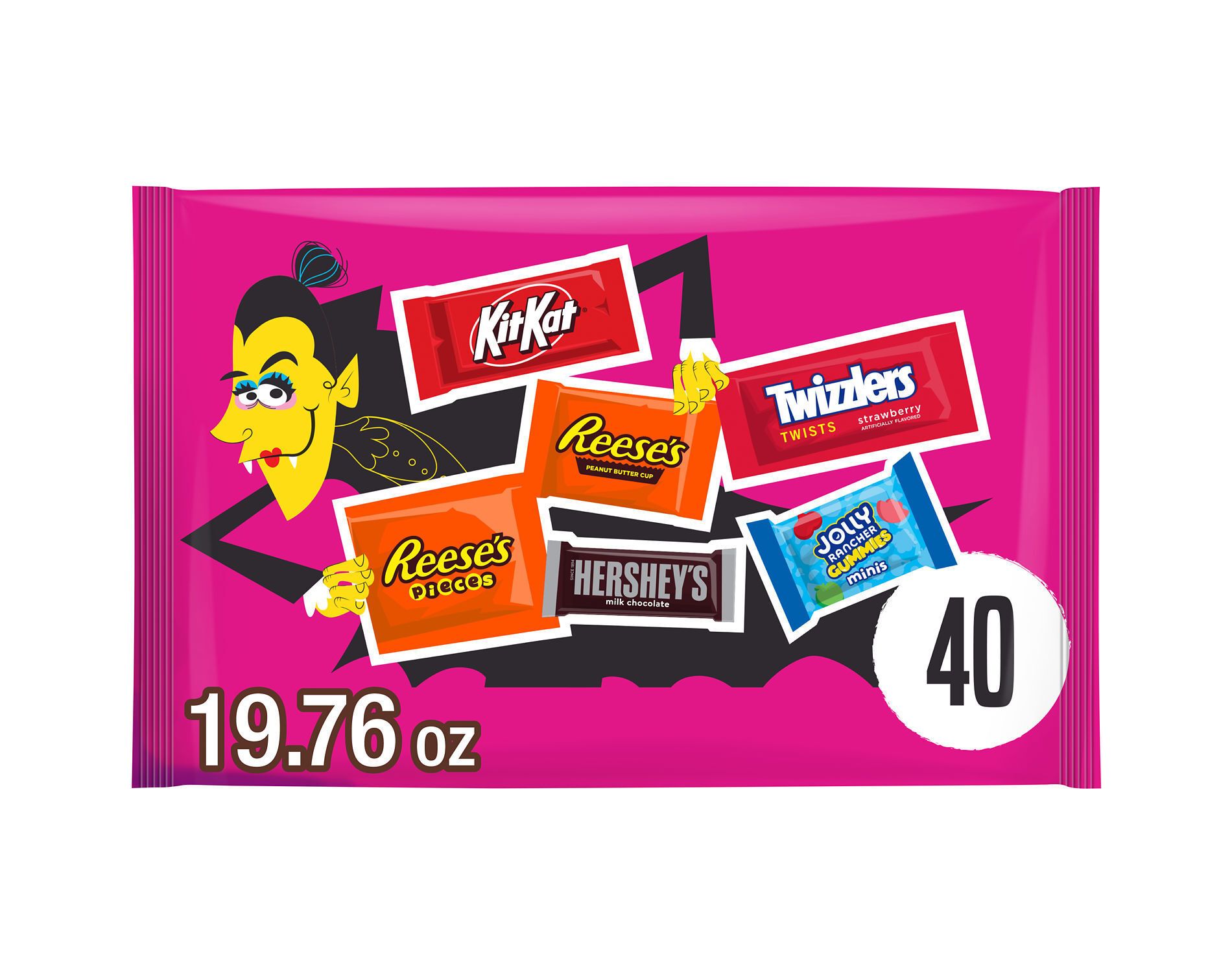 HERSHEY'S Chocolate and Sweets Assorted Halloween Candy Snack Size - 19.76oz/40pc