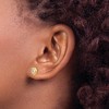 Black Bow Jewelry 6mm Cubic Zirconia Post Earrings in 14k Yellow Gold - 3 of 4