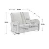 NicBex Linen Fabric Glider Rocking Chair With Two Seats,Upholstered Nursery Rocking Chairs with High Backrest,Nursing Chair for Bedroom - 3 of 4