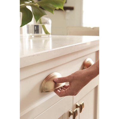 Golden Champagne Traditional Farmhouse Cup Pull with Mounting Hardware