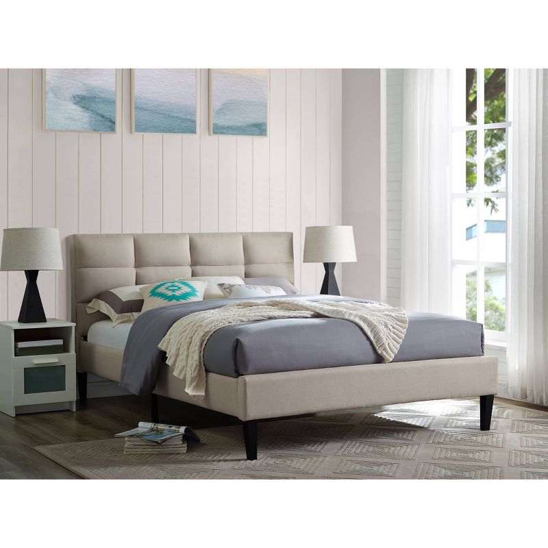 Zelda Upholstered Platform Bed - Lifestyle Solutions, 3 of 7