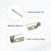 Unique Bargains Durable Multipurpose Iron Badge Brooch Pin Backs Safety Clasp 120 Pcs - 2 of 4
