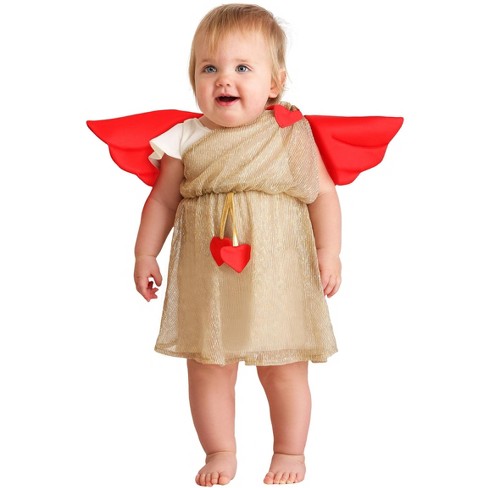 HalloweenCostumes.com 12/18 Months Cupid Costume for Infants,  Red/White/Orange