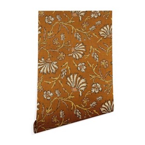 Holli Zollinger Kalami Floral Wallpaper Mustard - Deny Designs - 1 of 4