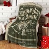 1pc Vintage Victorian Christmas Sofa Throw Blanket - Soft Flannel Large Blanket - Machine Washable All-Season for Living Room, Bed, Travel - 2 of 4