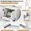 NicBex 30/36/60/72"Bathroom Vanity Set with Ceramic Sink,2 Doors&1 Drawer,Multifunctional Storage Cabinet Combo,4" Faucet Hole(No Faucet) - 4 of 4