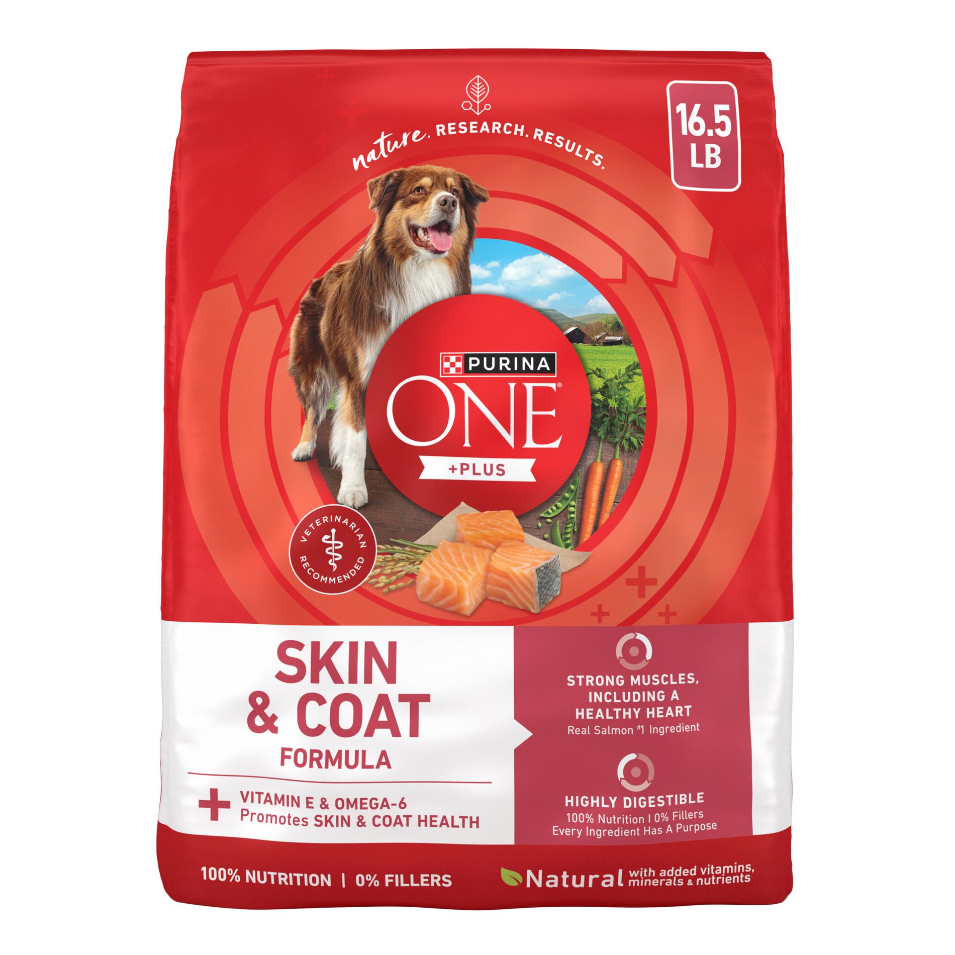 Purina ONE Plus Seafood, Fish and Salmon Flavor Skin and Coat Dry Dog Food - 16.5lb