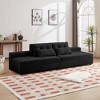 Convertible 3-in-1 Corduroy Sleeper Sectional Sofa with Storage & 4 Pillows, Modular Couch Bed with Ottoman for Living Room - 4 of 4