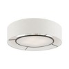 Livex Lighting Ellsworth 4 - Light Semi-Flush Mount in  Brushed Nickel/Shiny White - 3 of 4
