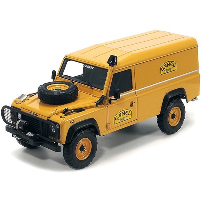 Land Rover 110 Panel Truck Sandglow Orange & Accessories Camel Trophy Support Unit Borneo 1985 Ltd Ed 1000 pcs 1/18 Almost Real