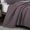 Esca Lada Luxurious & Sophisticated 3 Piece Reversible Bedspread Set: 1 Comforter, 2 Pillow Shams - 3 of 4