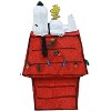 ProductWorks Peanuts 32 Inch Snoopy & Woodstock Doghouse Pre Lit Yard Decoration w/ 18 Inch Pre-Lit LED Snoopy Santa Indoor/Outdoor Holiday Decoration - 4 of 4