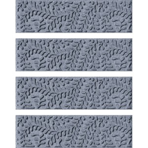 WaterHog 8.5"x30" Set of 4 Boxwood Indoor/Outdoor Stair Treads Door Mats - 1 of 4