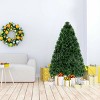 Costway 4Ft Pre-Lit Fiber Optic PVC Christmas Tree Metal Holiday - 2 of 4