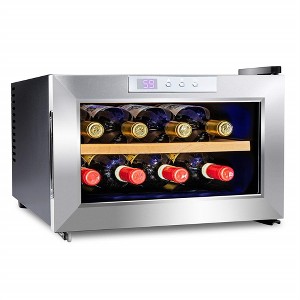 Ivation 8 Bottle Thermoelectric Wine Cooler, Horizontal Freestanding Wine Fridge - 1 of 4