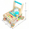 Wooden Shape Sorting Grocery Cart Toy - Pretend Play, Stacking Puzzles - 2 of 4