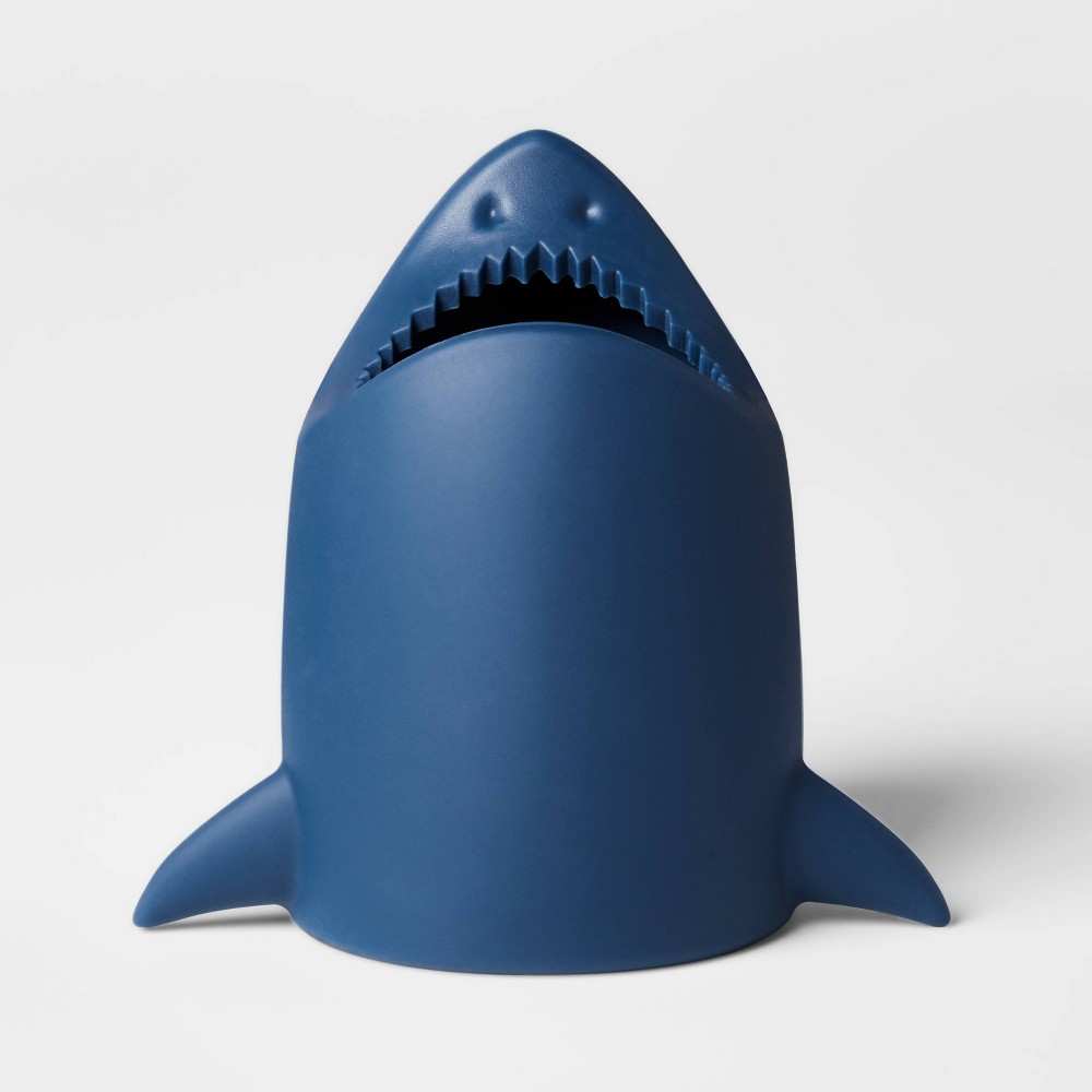 Photos - Toothbrush Holder Kids'  Shark Blue - Pillowfort™