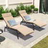 Crestlive Products Outdoor Chaise Lounge Chairs (Set of 2) with Cushion and Adjustable Back - image 3 of 4