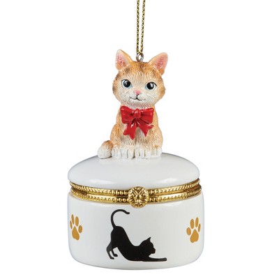 Collections Etc Hand-Painted Animal Trinket Christmas Ornament