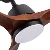 YUHAO 52 in. Indoor Modern and Farmhouse Soild Wood Blades Reversible DC Motor Ceiling Fan with Light and Remote Control - 3 of 4