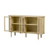 Luxystar Farmhouse Sideboard Cabinet with Storage, Glass Doors and Adjustable Shelves for Dining and Living Room, Natural - 4 of 4