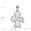 Black Bow Jewelry 10k White Gold Idaho Vandals NCAA Large Pendant - 2 of 3