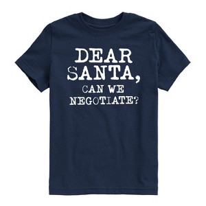 Boys' - Instant Message - Dear Santa Can We Negotiate Short Sleeve Graphic T-Shirt - 1 of 4