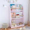 KWPZQEB Kids Bookshelf, Wooden 3 Tiers Book Shelf and Storage for Toys and Books, Wall Mount 3-Tier Book Shelf for Bedroom, Study, Living Room - 4 of 4