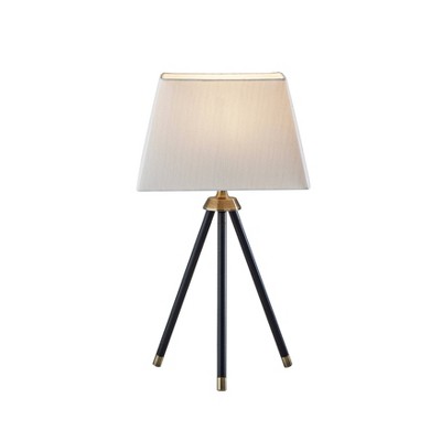 Beaumont Table Lamp with Antique Brass Accent Black - Adesso