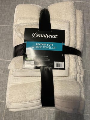 Beautyrest Plume 6-Piece Charcoal Cotton Bath Towel Set Feather Touch  Antimicrobial 100% BR73-2440 - The Home Depot