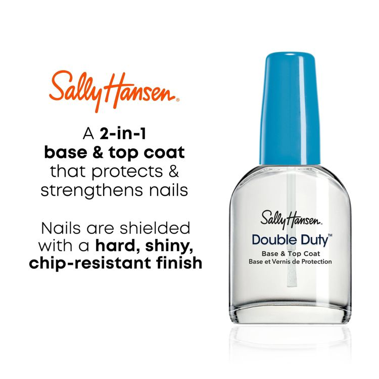 Sally Hansen Nail Treatment 45109 Double Duty Base & Top Coat - 0.45 fl oz: Aluminum-Free, Paraben-Free, Phthalate-Free, Smooth Finish, 5 of 5
