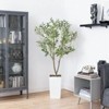 Faux Olive Tree 5Ft, Fake Black Olive Tree with Pot, Indoor Tall Artificial Plants Potted for Indoor Living Room Home Office Entryway Outdoor - 4 of 4